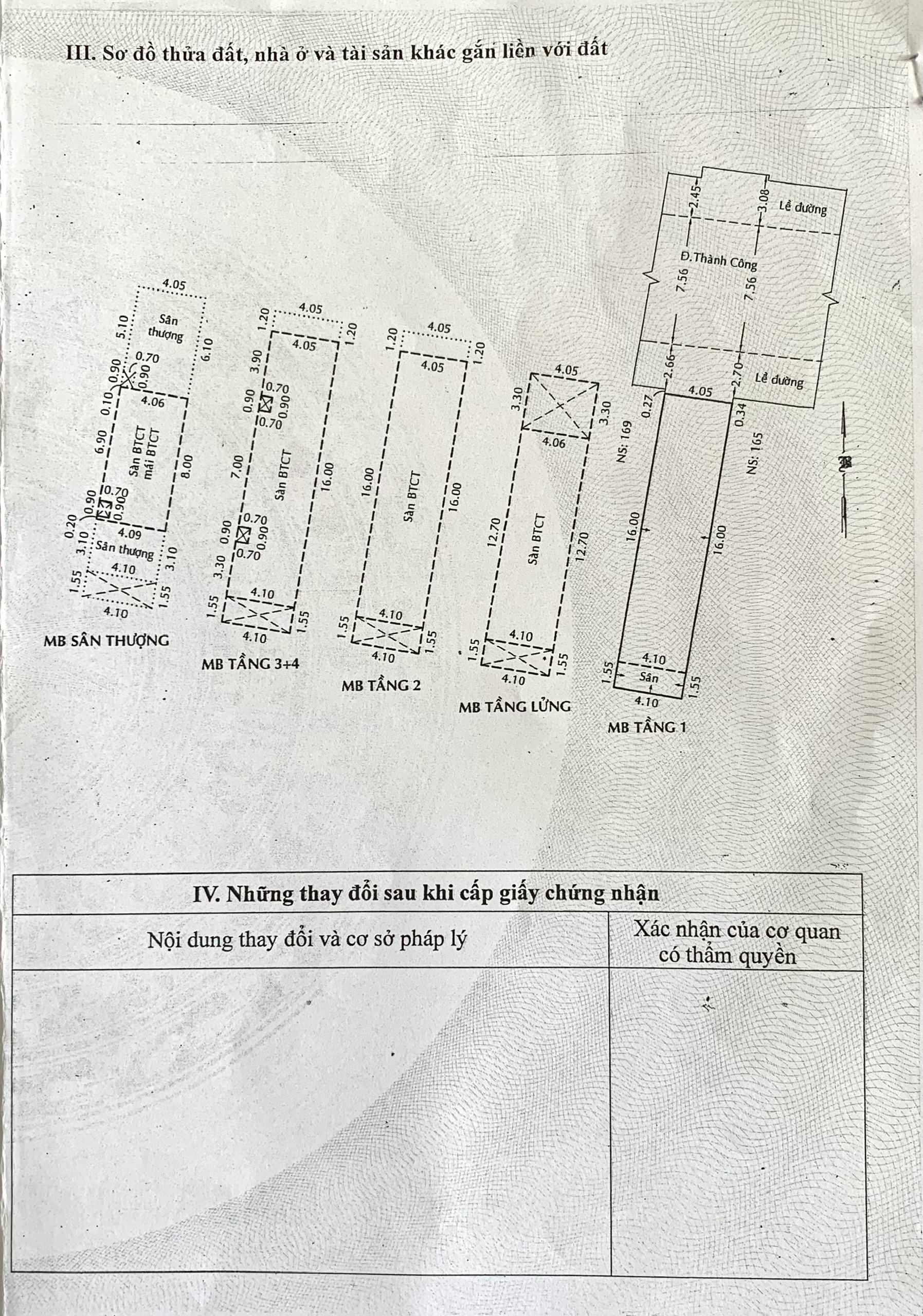 Bán Nhà mặt tiền Thành Công 4x18m 4 lầu 