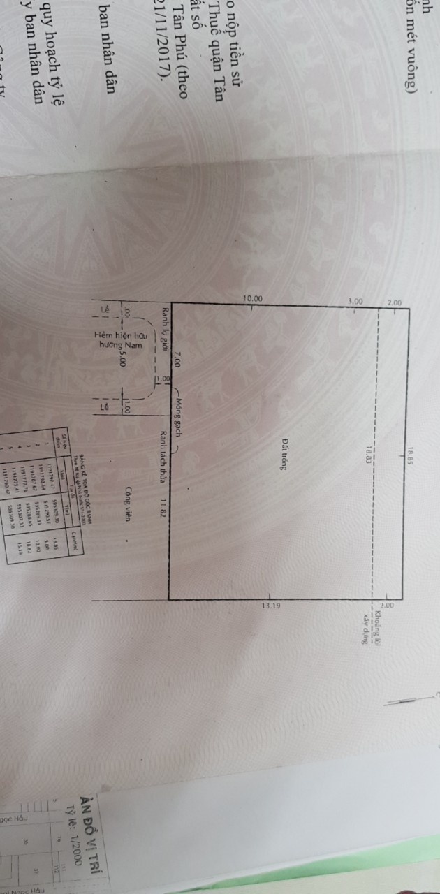 Bán Đất Thoại Ngọc Hầu 15x20 (300m2)