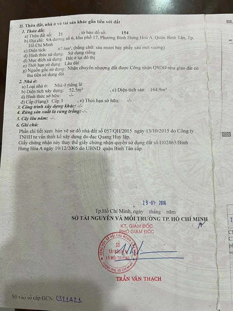 MTKD số 9A đường Số 1, giâp Mũi Tàu Văn Cao-Bình Long