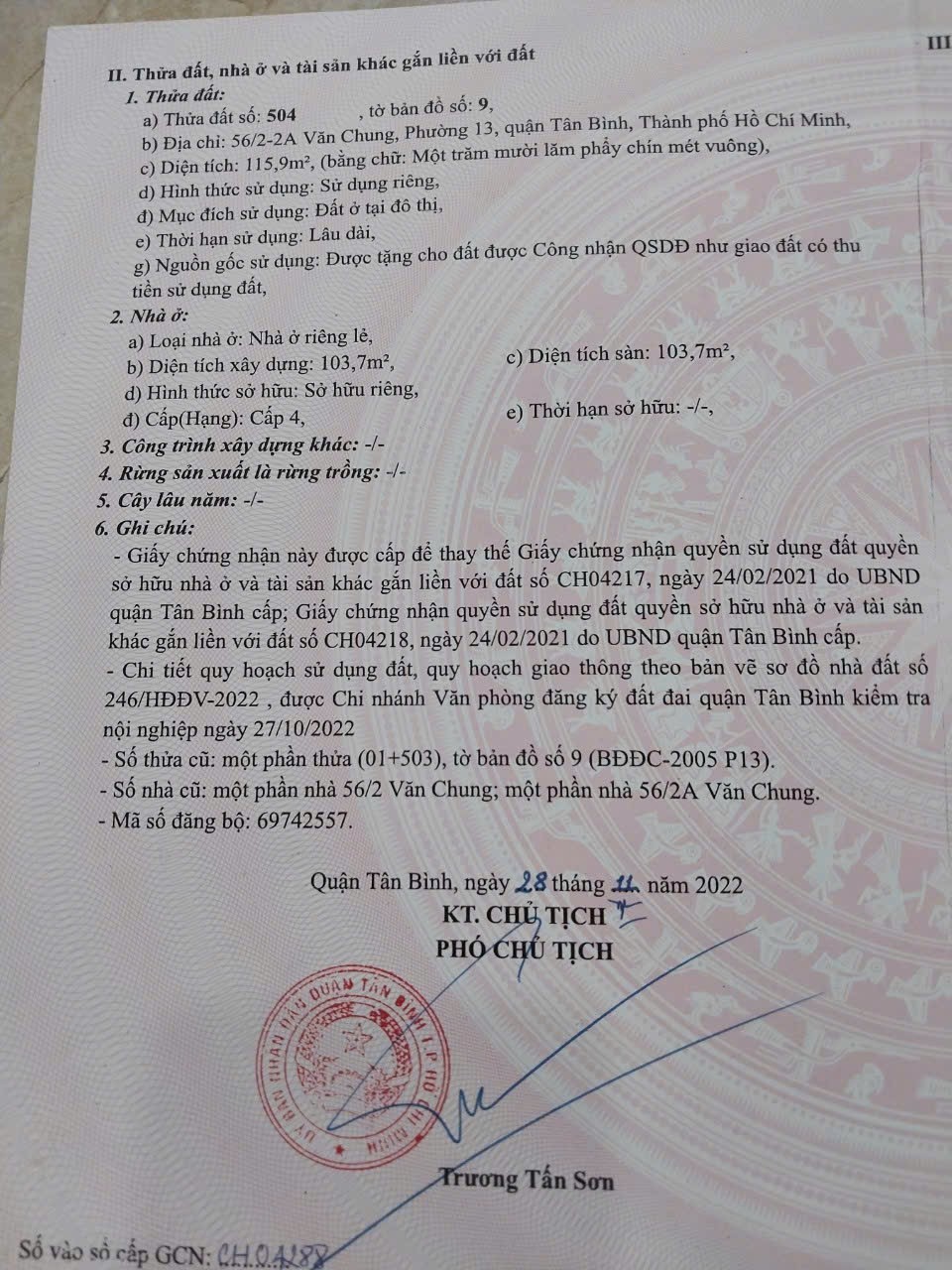 Bán Nhà hẻm  Văn Chung 4mX30m (116m2) Góc 3MT hẻm 6m đủ LG. Đang cho thuê 40tr/tháng